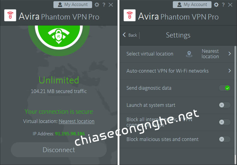 Download Avira Phantom VPN Pro 2.37 Full Crack – Phần mềm Fake IP VPN