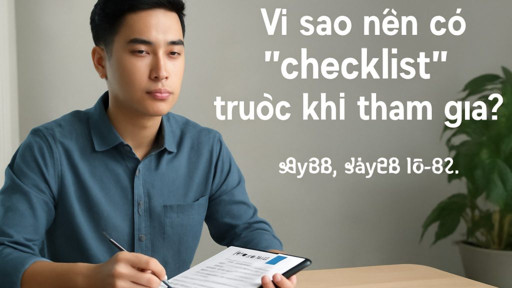 Vì sao nên có “checklist” trước khi tham gia? Minh họa: Vì sao nên có “checklist” trước khi tham gia?